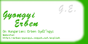 gyongyi erben business card